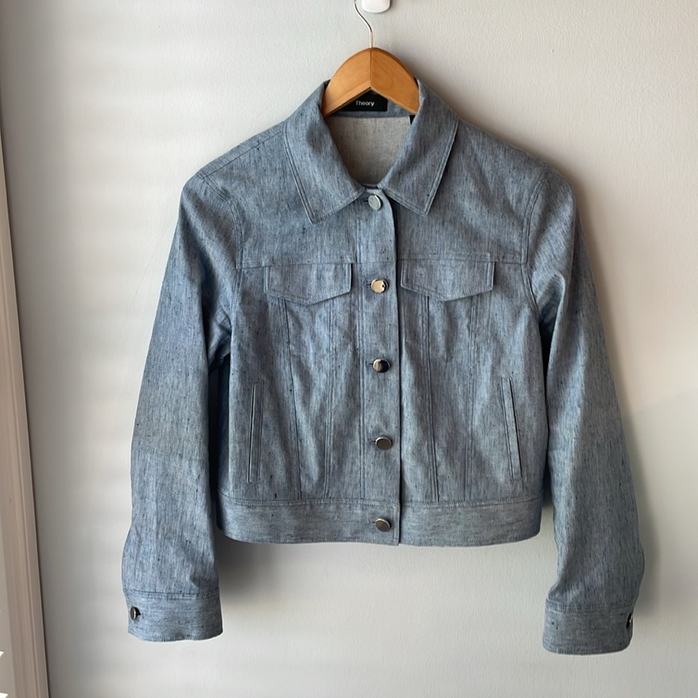 Theory Denim Blue Jean Jacket